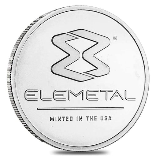 Elemetal 1oz. 999 silver bullion coin - elemetal mint