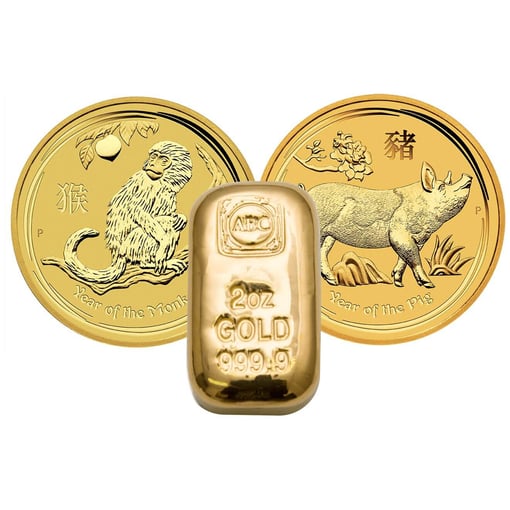 Low premium 2oz gold bullion