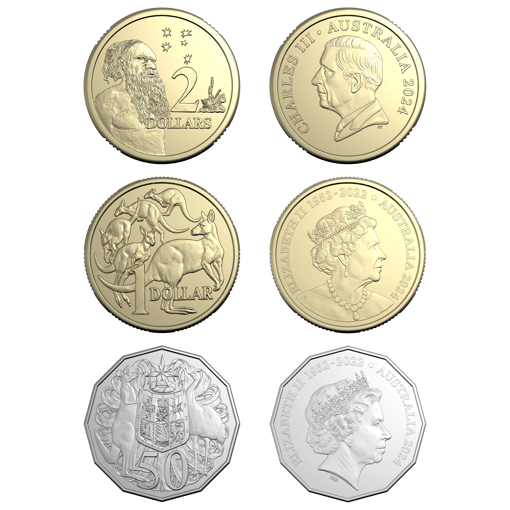 2024 change of monarch uncirculated six coin set - albr / cuni