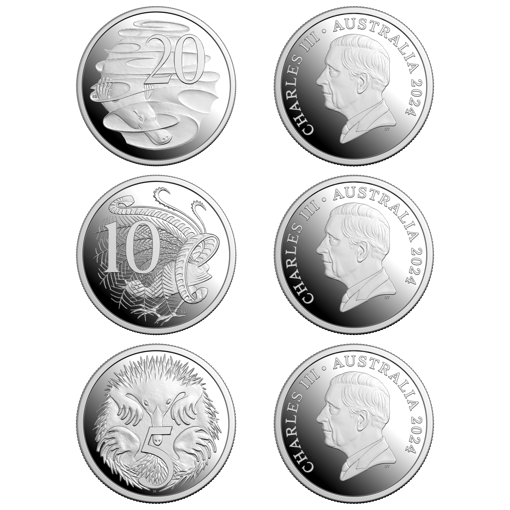 2024 hm king charles iii effigy proof six coin year set - albr / cuni