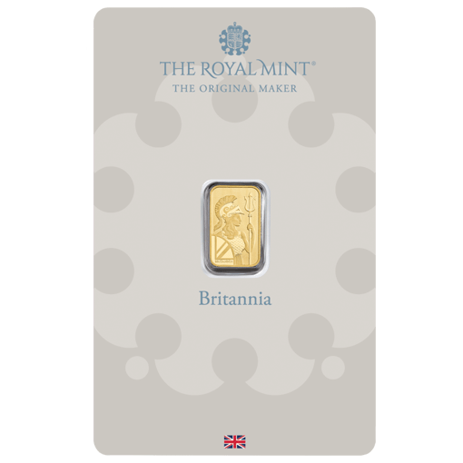 Britannia 1g. 9999 gold minted bullion bar