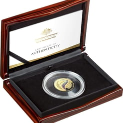 2022 $100 great barrier reef 1oz. 9999 gold coloured proof domed coin