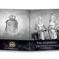 2021 the allegories – austria & germania 2oz. 9999 silver coin