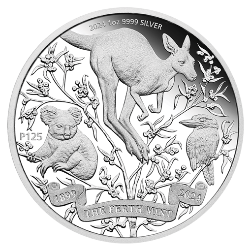 2024 the perth mint's 125th anniversary 1oz. 9999 silver proof coin