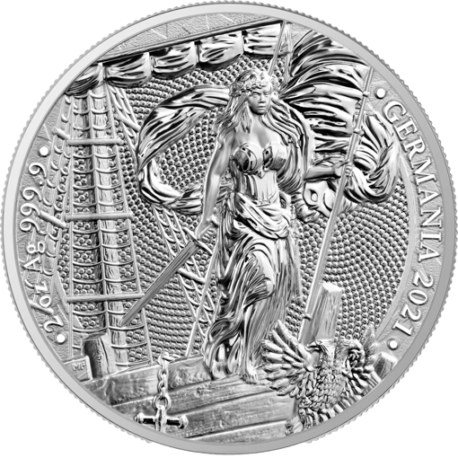 2021 germania 2oz. 9999 silver bullion coin