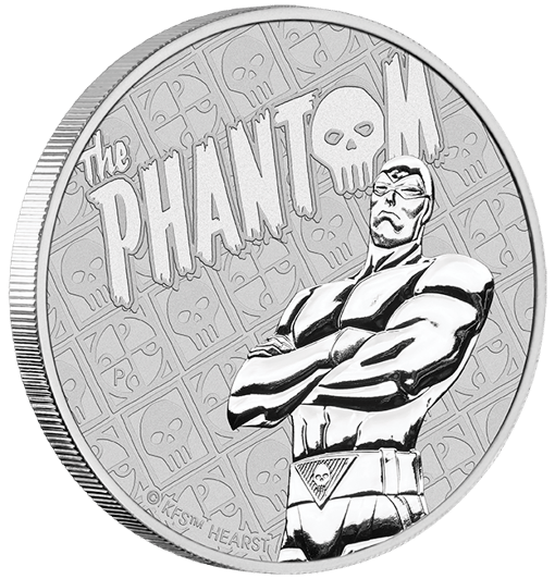2022 the phantom 1oz silver coin in card