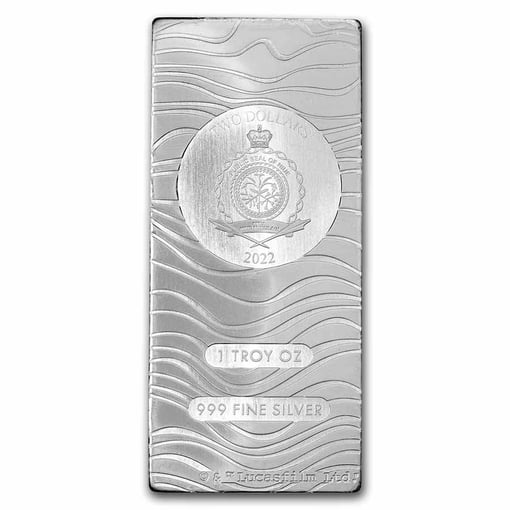 2022 star wars - mandalorian beskar bar 1oz. 999 silver bullion coin