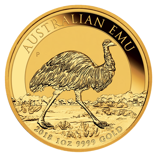 2018 australian emu 1oz. 9999 gold bullion coin