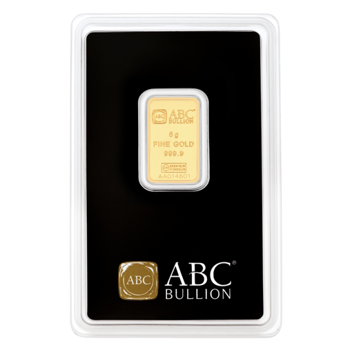 Abc bullion 5g. 9999 gold minted bullion bar