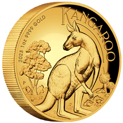 2023 australian kangaroo 1oz gold proof high relief coin