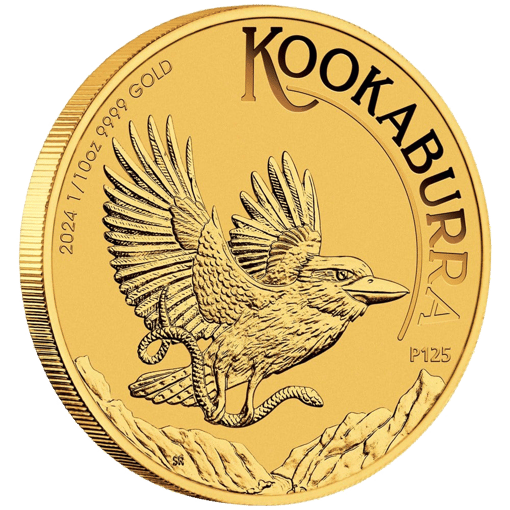 2024 australian kookaburra 1/10oz. 9999 gold bullion coin
