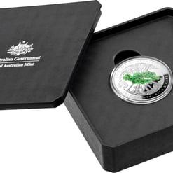 2022 $5 daintree rainforest 1oz silver coloured proof dome coin