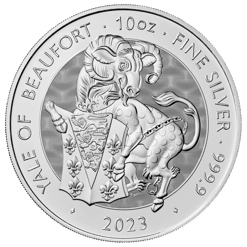 2023 The Tudor Beasts – The Yale of Beaufort 10oz .9999 Silver Bullion Coin