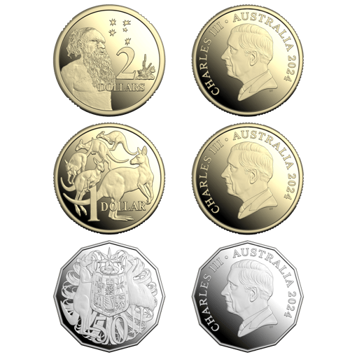 2024 hm king charles iii effigy proof six coin year set - albr / cuni