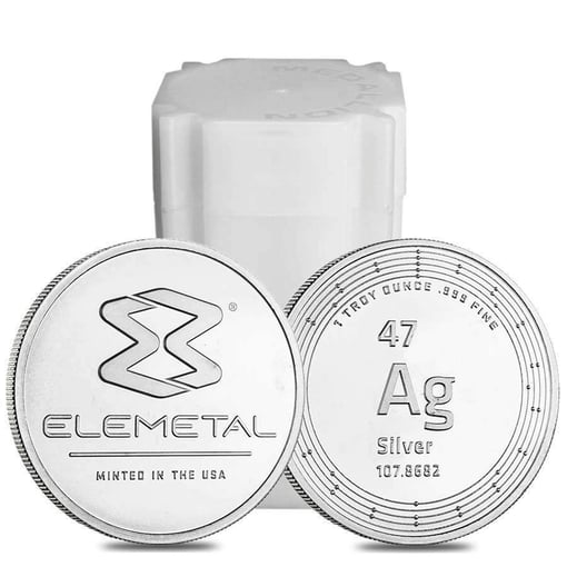 Elemetal 1oz. 999 silver bullion coin - elemetal mint